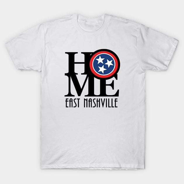 HOME East Nashville (square) T-Shirt by Tennessee